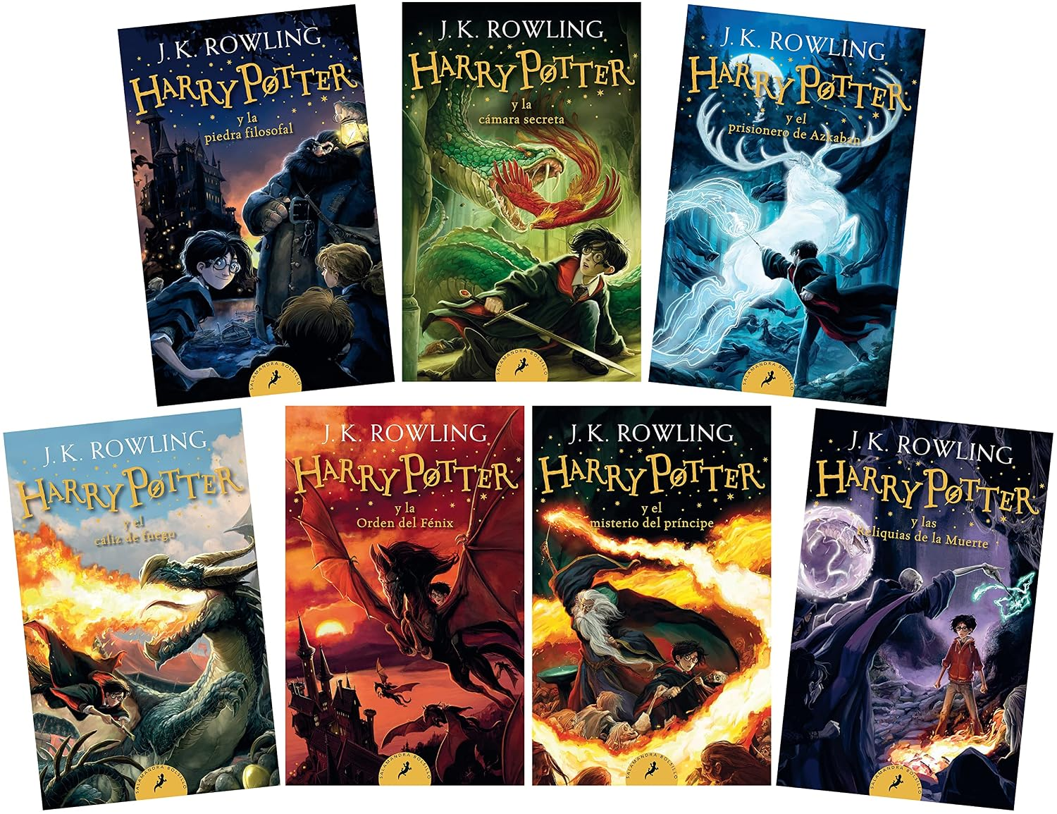 Las siete portadas de los libros de Harry Potter en español
